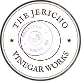 The studio stamp of The Jericho Vinegar Works: an ink ring with the name, struck with a violet Received, '08, Balto. MD postmark.